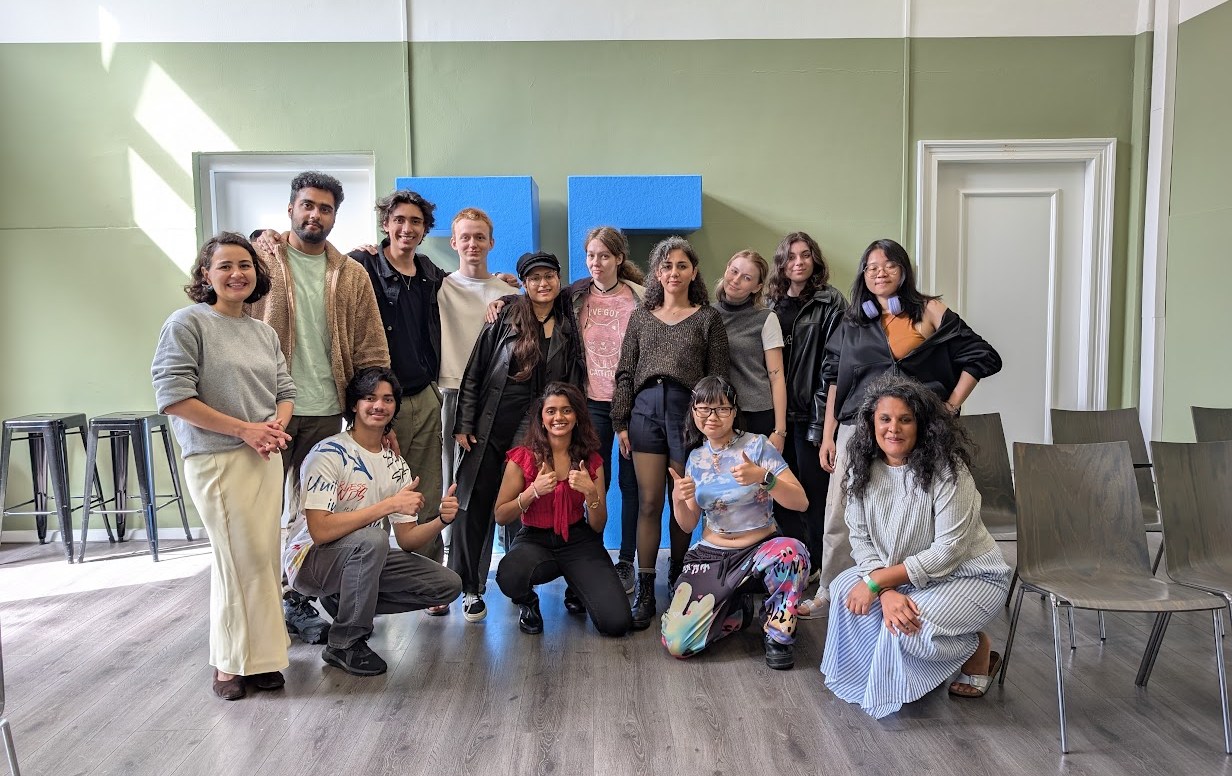 Group of students from BSBI standing together at UE Amsterdam